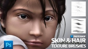 Skin and Hair Texture Brushes