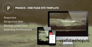 ThemeForest - Prancis - flat clean one page site template - RIP