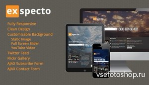 ThemeForest - Exspecto - Responsive Under Construction Page - RIP