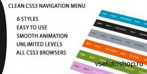 CodeCanyon - Pure Css3 Horizontal Navigation Menu