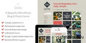 ThemeForest - Daily v1.0.5 - A Beautiful WordPress Blog & Photo theme