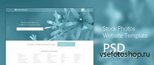 PSD Web Template - Stock Photos