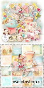 Scrap Set - I Love Candy PNG and JPG Files