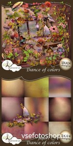 Scrap Set - Dance of Colors PNG and JPG Files