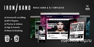 ThemeForest - IronBand - Music Band & DJ template - RIP