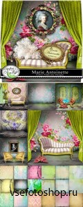 Scrap Set - Marie Antoinette PNG and JPG Files