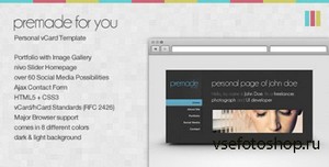 ThemeForest - Premade for You - Personal vCard Template - FULL