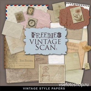 Scrap-kit - Vintage Blank Postcards - 2