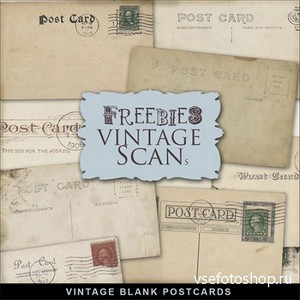 Scrap-kit - Vintage Blank Postcards - 1