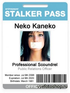 Stalker Pass - Badge ID Card