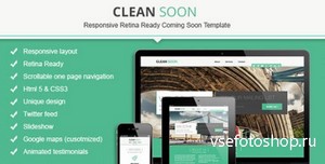 ThemeForest - Clean Soon Responsive Retina Ready Coming Soon - RIP