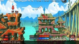 Worms Revolution [+DLC] (2012/RUS/ENG/Multi9/Repack  R.G. Catalyst)  19.06.2013