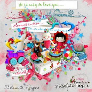 Scrap Set - It is Easy to Love You PNG and JPG Files