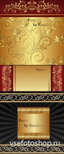  -     / Vector - Red - gold backgrounds