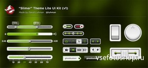 PSD Web Design Elements - Green Slimer UI Kit