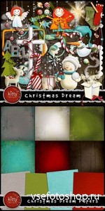 Scrap Set - Christmas Dream PNG and JPG Files