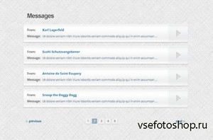 PSD Web Design - Message list