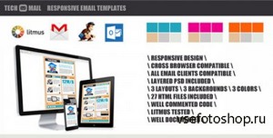ThemeForest - TechMail - Responsive Email Template - RIP