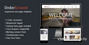 ThemeForest - UnderGround - Responsive One Page Template - RIP