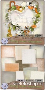 Scrap Set - Morning Dream Reminiscence PNG and JPG Files