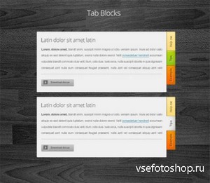 PSD Web Design - Tab Blocks