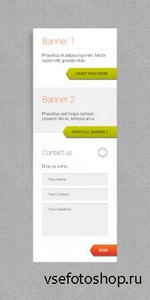 PSD Web Design - Banner With Contact Form