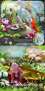 Scrap Set - Tea Party at The Pond PNG and JPG Files