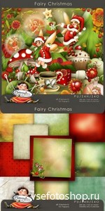 Scrap Set - Fairy Christmas PNG and JPG Files