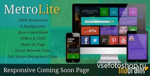 ThemeForest - MetroLite - Responsive Coming Soon Template - RIP