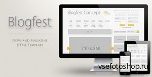 ThemeForest - Blogfest v1.0 - Blog, News and Magazine HTML template - FULL