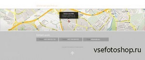 PSD Web Design - Wide Contact Footer
