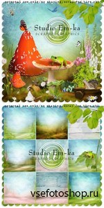 Scrap Set - Sunny Meadow PNG and JPG Files