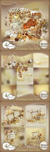 Scrap Set - Cookies For You PNG and JPG Files