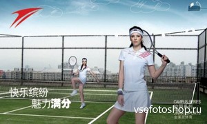 Спортивный PSD исходник - Теннис