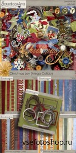 Scrap Set - Christmas Joy Mega Collab PNG and JPG Files