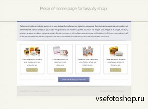 PSD Web Design - Flat piece from beauty eshop