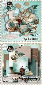 Scrap Set - C Cedille PNG and JPG Files