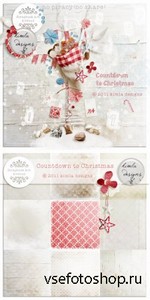 Scrap Set - Countdown to Christmas PNG and JPG Files