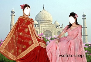 Шаблон Невеста махараджи с подругой
