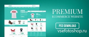 PSD Web Template - Premium Ecommerce Website