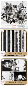 Scrap Set - Blanco and Negro PNG and JPG Files