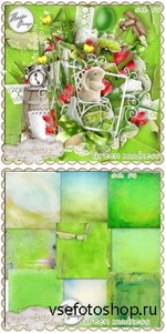 Scrap Set - Green Madness PNG and JPG Files