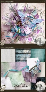 Scrap Set - Don`t Forget Me PNG and JPG Files