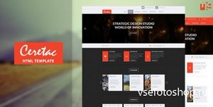 ThemeForest - CERETAC:Flat Metro Style Portfolio Blog HTML Theme - RIP