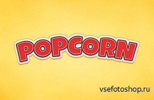 PSD Text Effect - Popcorn