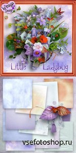 Scrap Set - Little Ladybug PNG and JPG Files