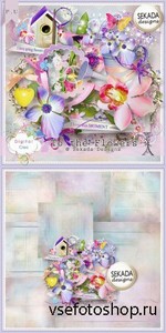 Scrap Set - To the Flowers PNG and JPG Files