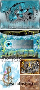   / Musical backgrounds, music - vector clipart