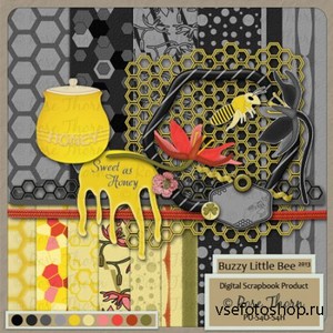 Scrap Set - Buzzy Little Bee PNG and JPG Files