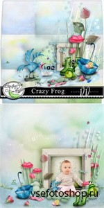 Scrap Kit - Crazy Frog PNG and JPG Files